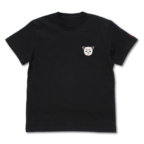 銀魂. 定春 ワンポイント刺繍Tシャツ/BLACK-L Image 2 | AniSmile
