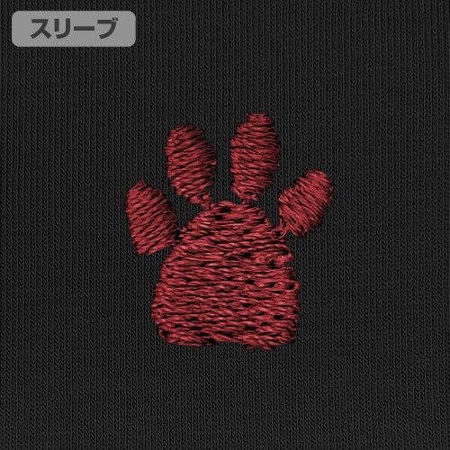 銀魂. 定春 ワンポイント刺繍Tシャツ/BLACK-S Image 4 | AniSmile