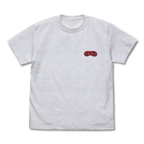 銀魂. 沖田総悟のアイマスク ワンポイント刺繍Tシャツ/ASH-XL Image 2 | AniSmile