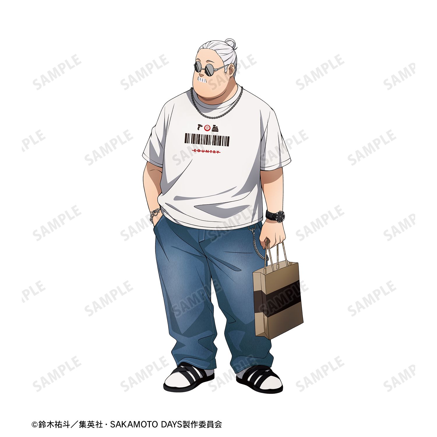TVアニメ『SAKAMOTO DAYS』 描き下ろし 坂本 太郎 ショッピングver. 着用Teeユニセックス(サイズ/M) Image 4 | AniSmile