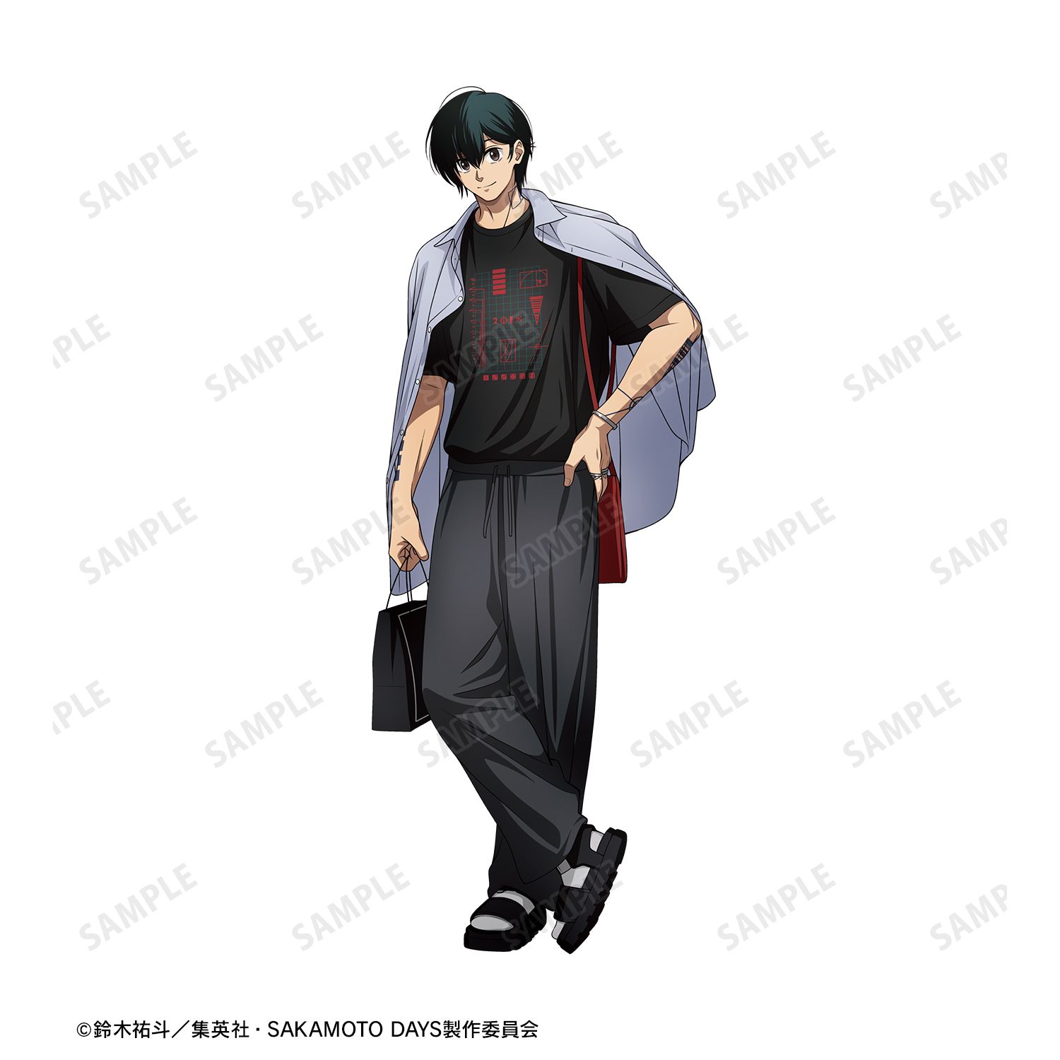 TVアニメ『SAKAMOTO DAYS』 描き下ろし 南雲 ショッピングver. 着用Teeユニセックス(サイズ/M) Image 4 | AniSmile