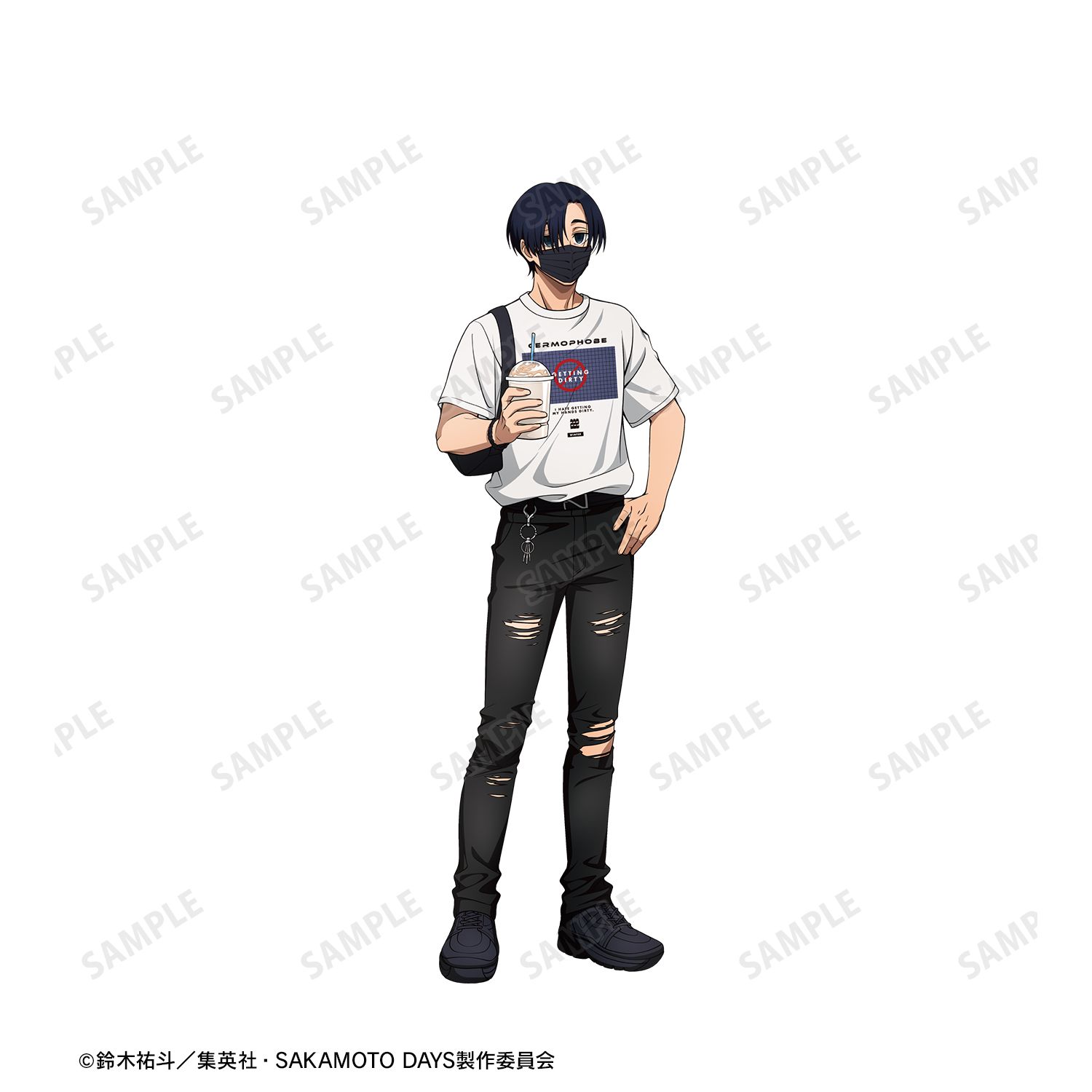 TVアニメ『SAKAMOTO DAYS』 描き下ろし 勢羽 真冬 ショッピングver. 着用Teeユニセックス(サイズ/M) Image 3 | AniSmile