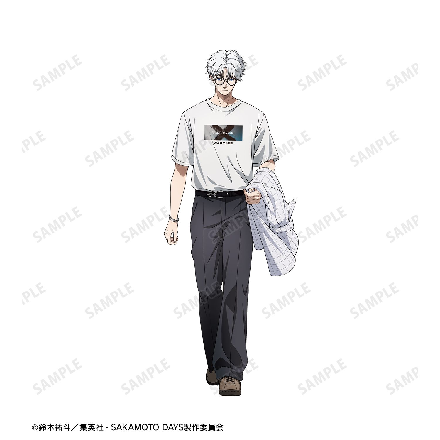 TVアニメ『SAKAMOTO DAYS』 描き下ろし X(スラー) ショッピングver. 着用Teeユニセックス(サイズ/M) Image 4 | AniSmile