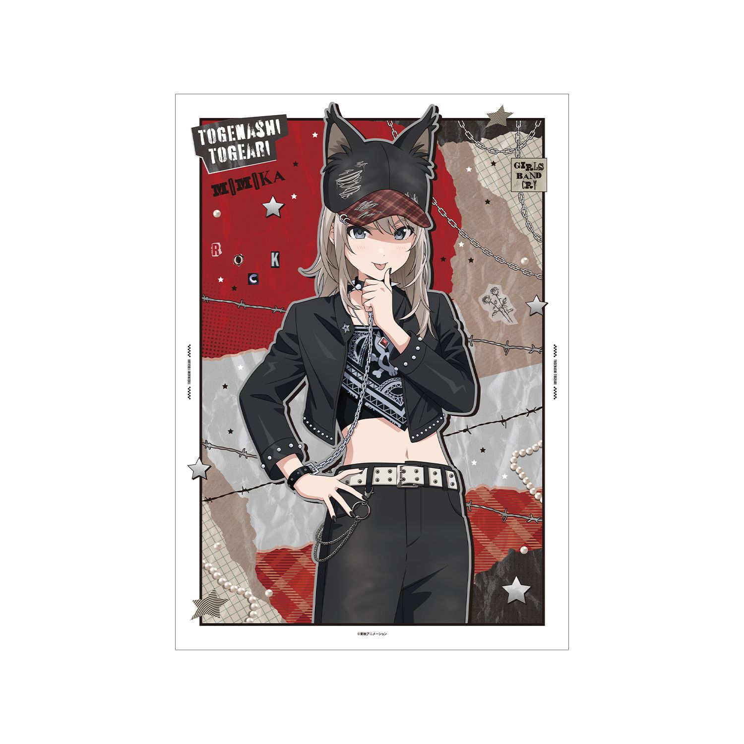 ガールズバンドクライ 描き下ろし 河原木 桃香 パンクファッションver. A3マット加工ポスター - AniSmile