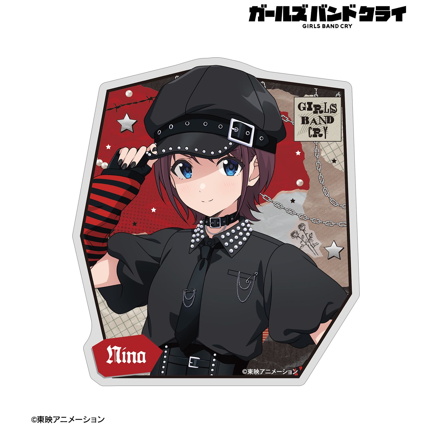 ガールズバンドクライ 描き下ろし 井芹 仁菜 パンクファッションver. ステッカー Image 2 | AniSmile