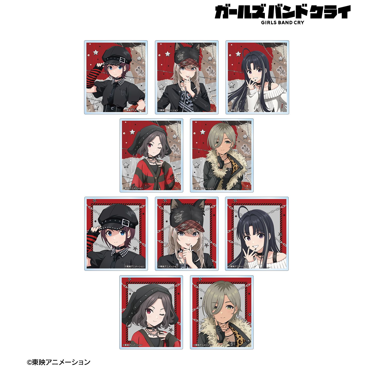 ガールズバンドクライ 描き下ろし パンクファッションver. トレーディングアクリルカード(単位/単品) - AniSmile