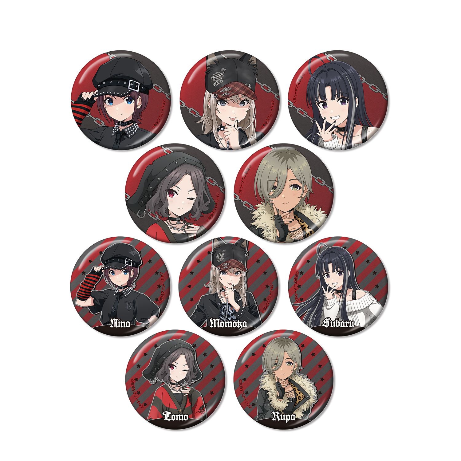 ガールズバンドクライ 描き下ろし パンクファッションver. トレーディングメタリック缶バッジ(単位/単品) - AniSmile