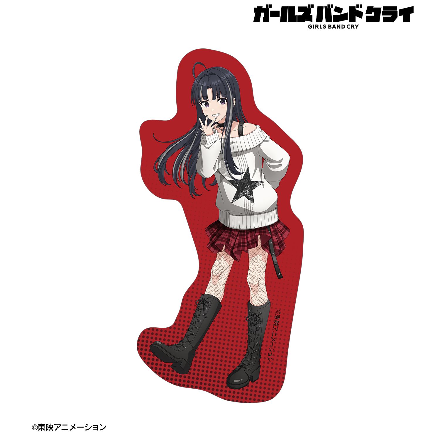 ガールズバンドクライ 描き下ろし 安和 すばる パンクファッションver. ダイカットステッカー Image 2 | AniSmile