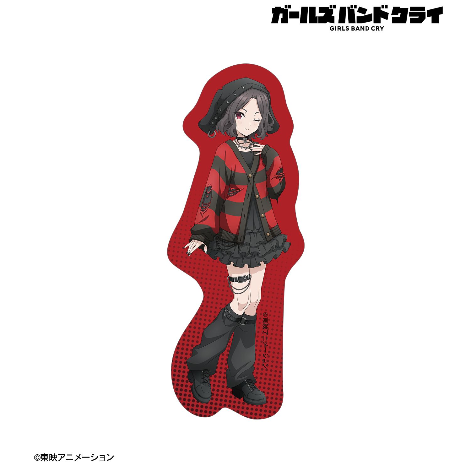 ガールズバンドクライ 描き下ろし 海老塚 智 パンクファッションver. ダイカットステッカー Image 2 | AniSmile
