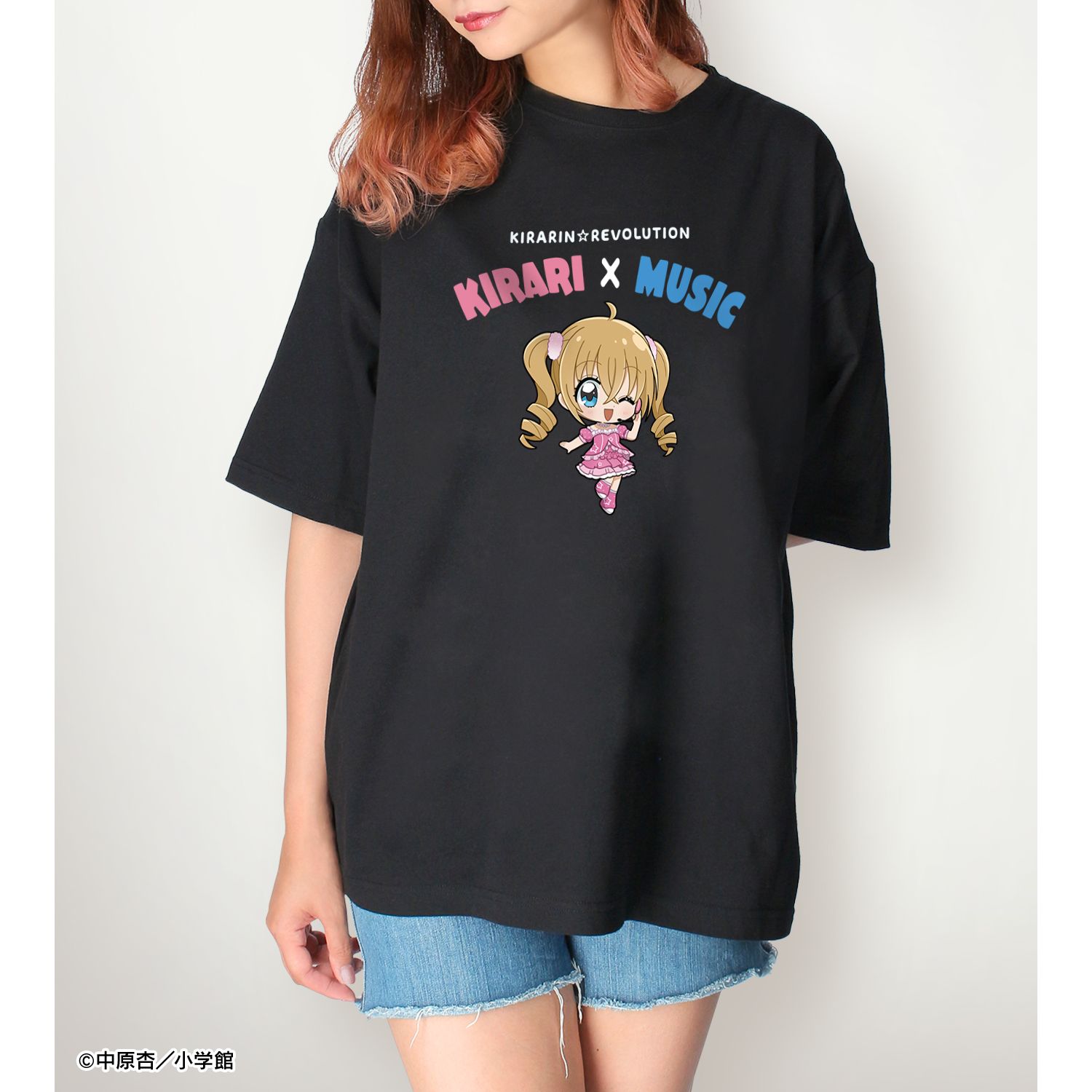 きらりん☆レボリューション 月島きらり ちびキャラ 音楽ver. BIGシルエットTシャツユニセックス(サイズ/XL) Image 5 | AniSmile