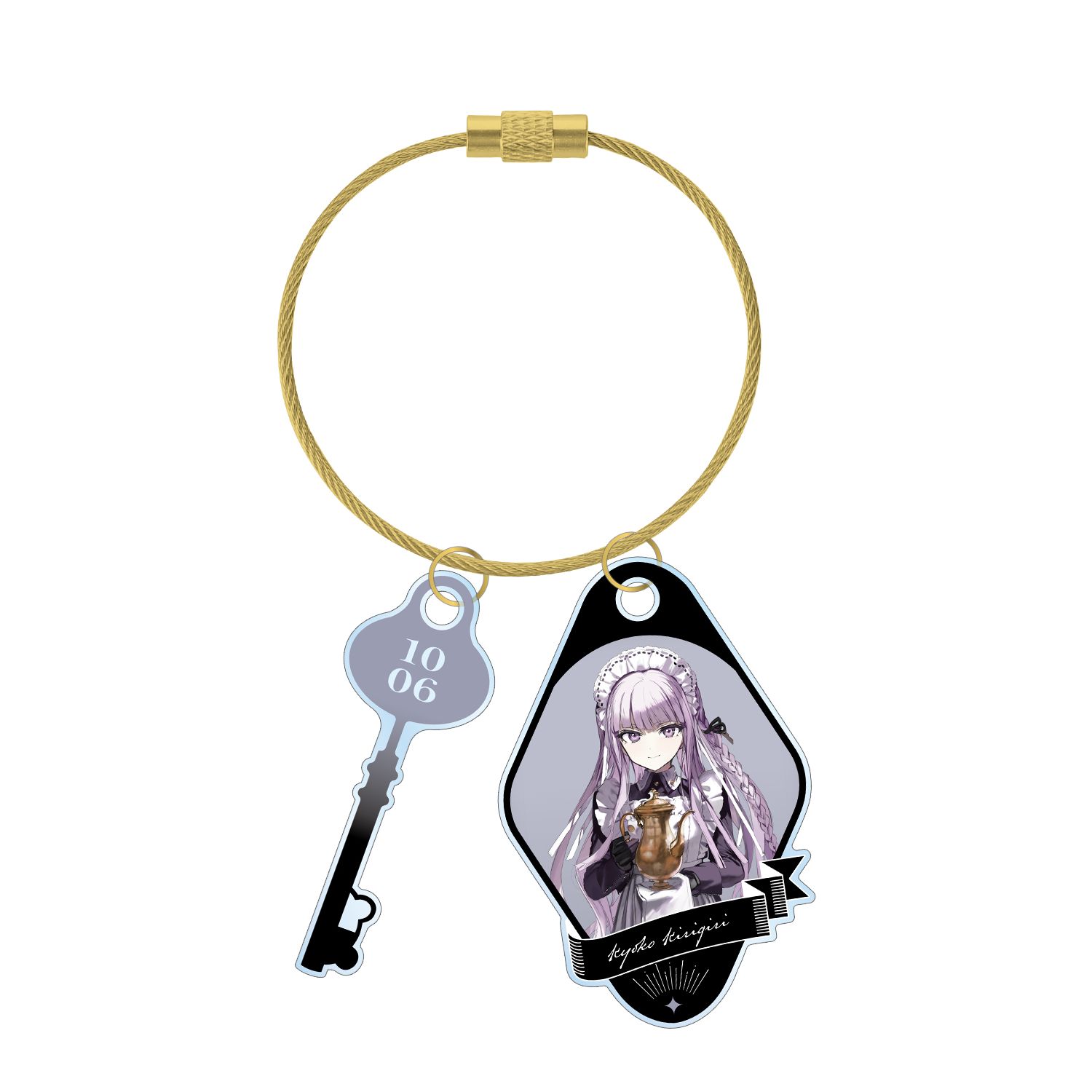 ダンガンロンパシリーズ 緜さんイラスト 霧切響子 メイド&執事ver. 2連ワイヤーアクリルキーホルダー 图片 5 | AniSmile