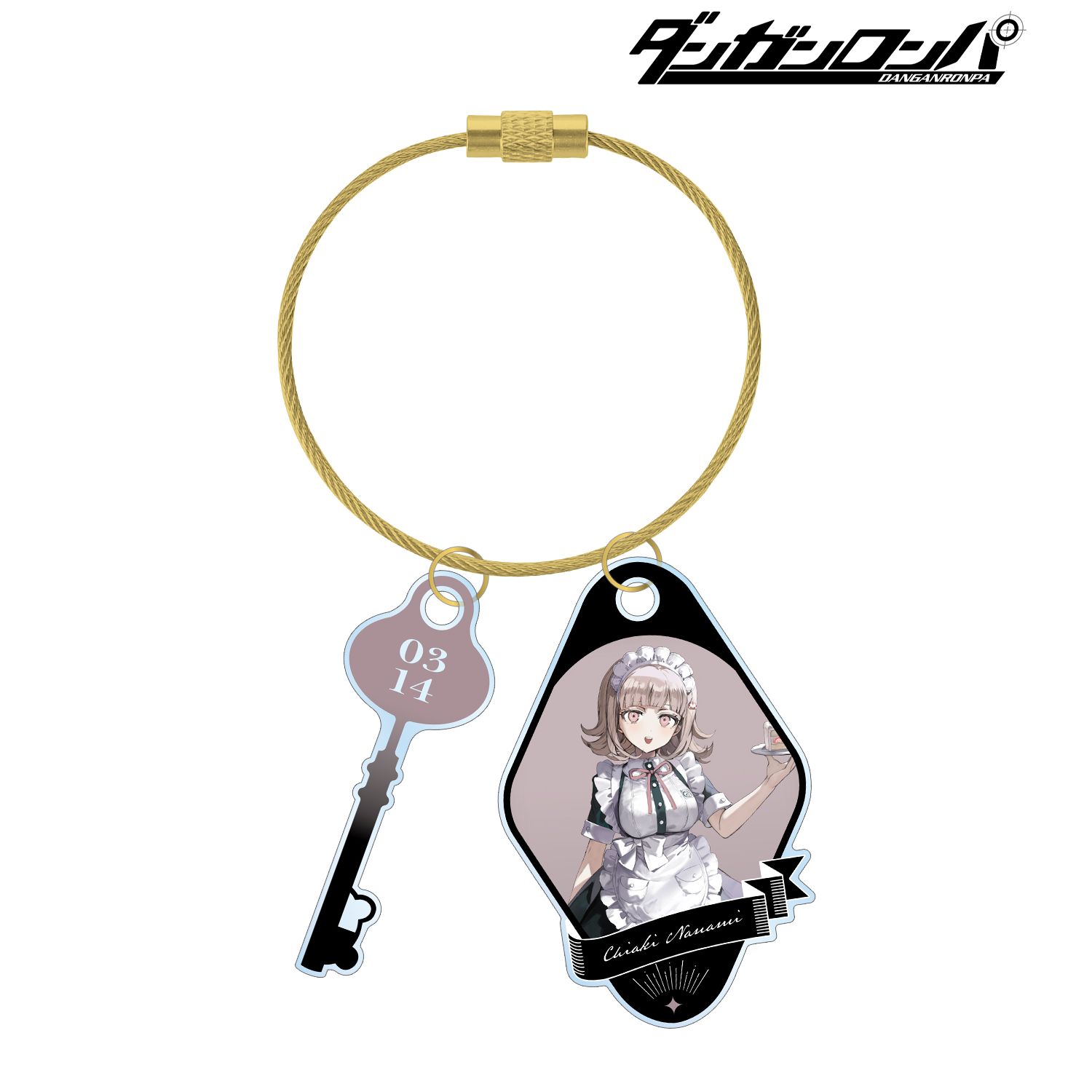 ダンガンロンパシリーズ 緜さんイラスト 七海千秋 メイド&執事ver. 2連ワイヤーアクリルキーホルダー Image 5 | AniSmile