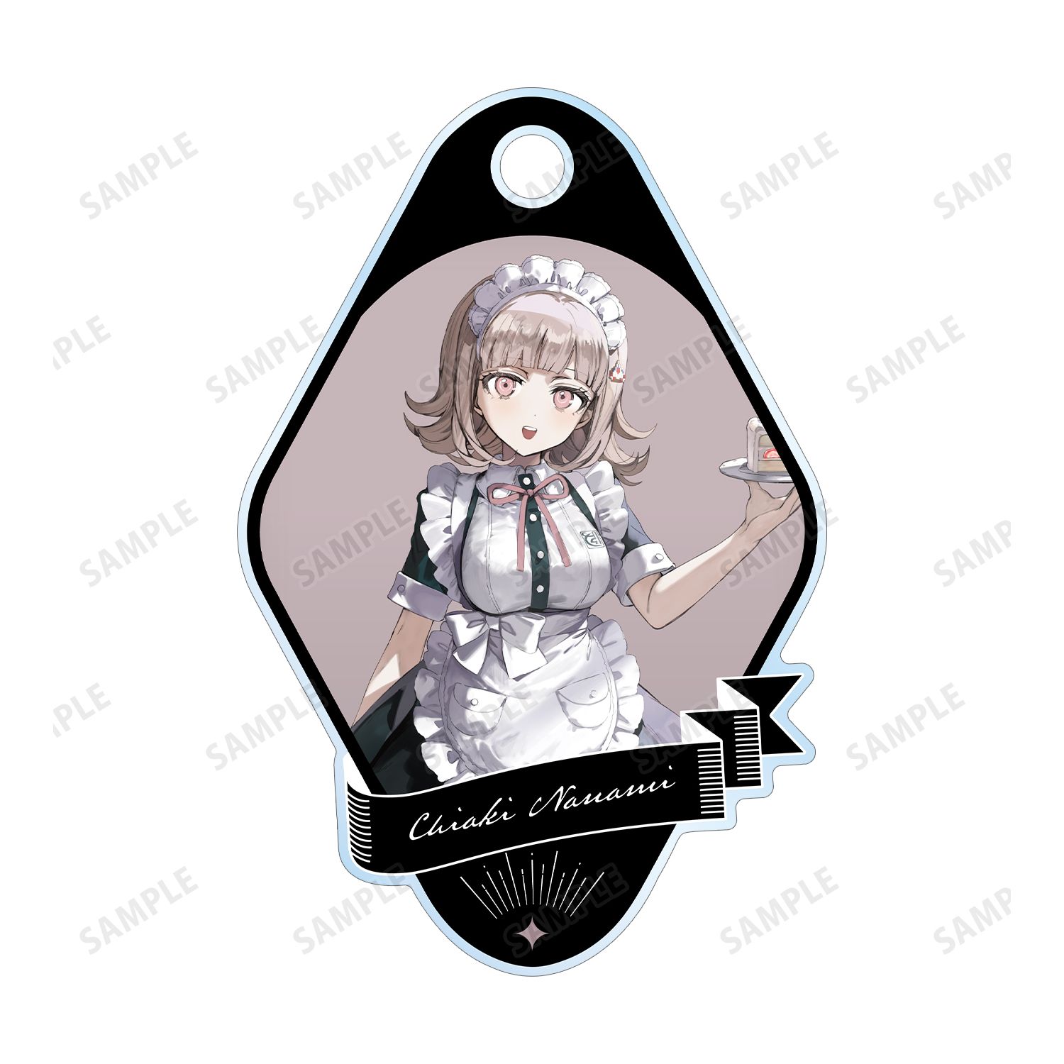 ダンガンロンパシリーズ 緜さんイラスト 七海千秋 メイド&執事ver. 2連ワイヤーアクリルキーホルダー Image 6 | AniSmile