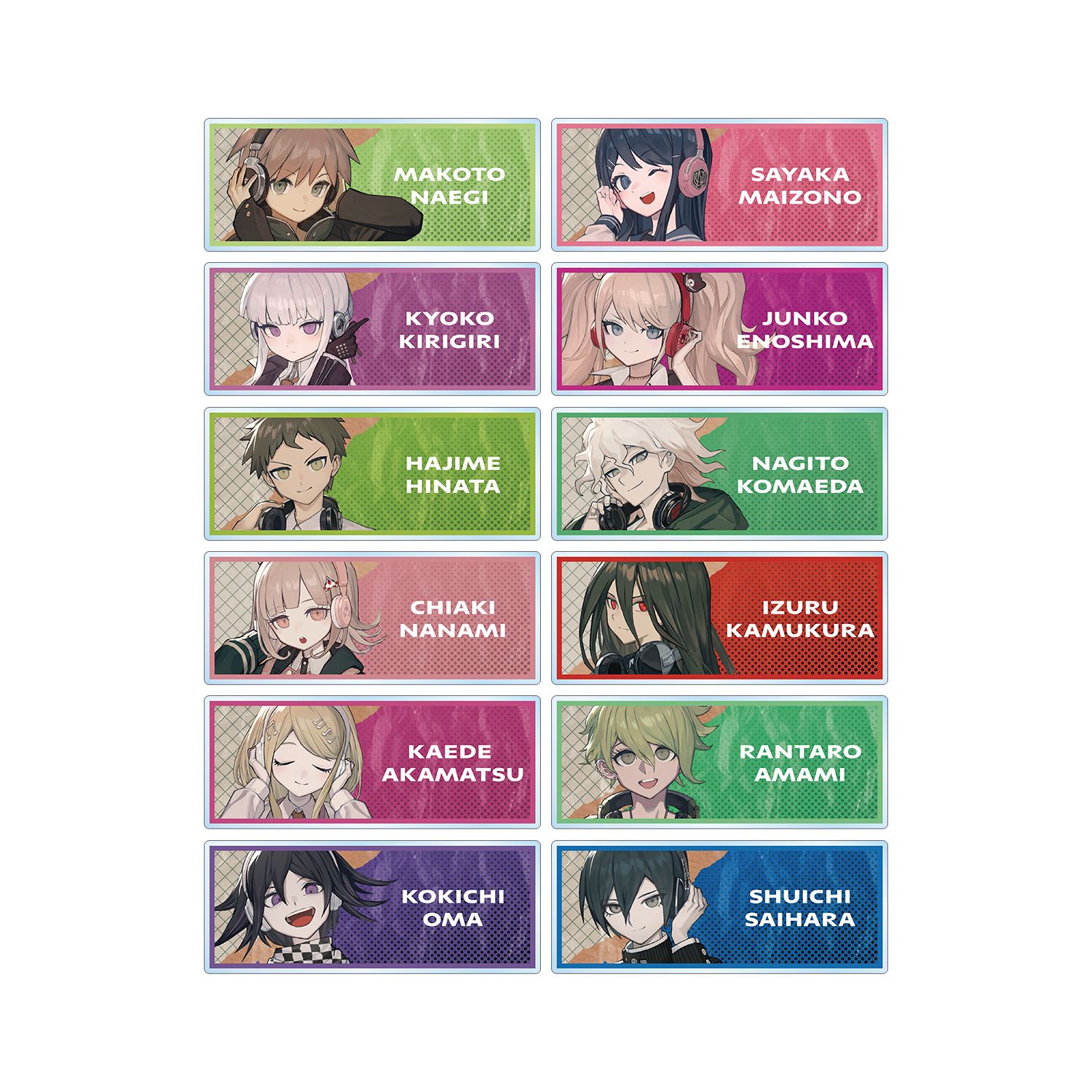 ダンガンロンパシリーズ lackさんイラスト ヘッドフォンver. トレーディングアクリルネームプレート(単位/単品) 图片 5 | AniSmile
