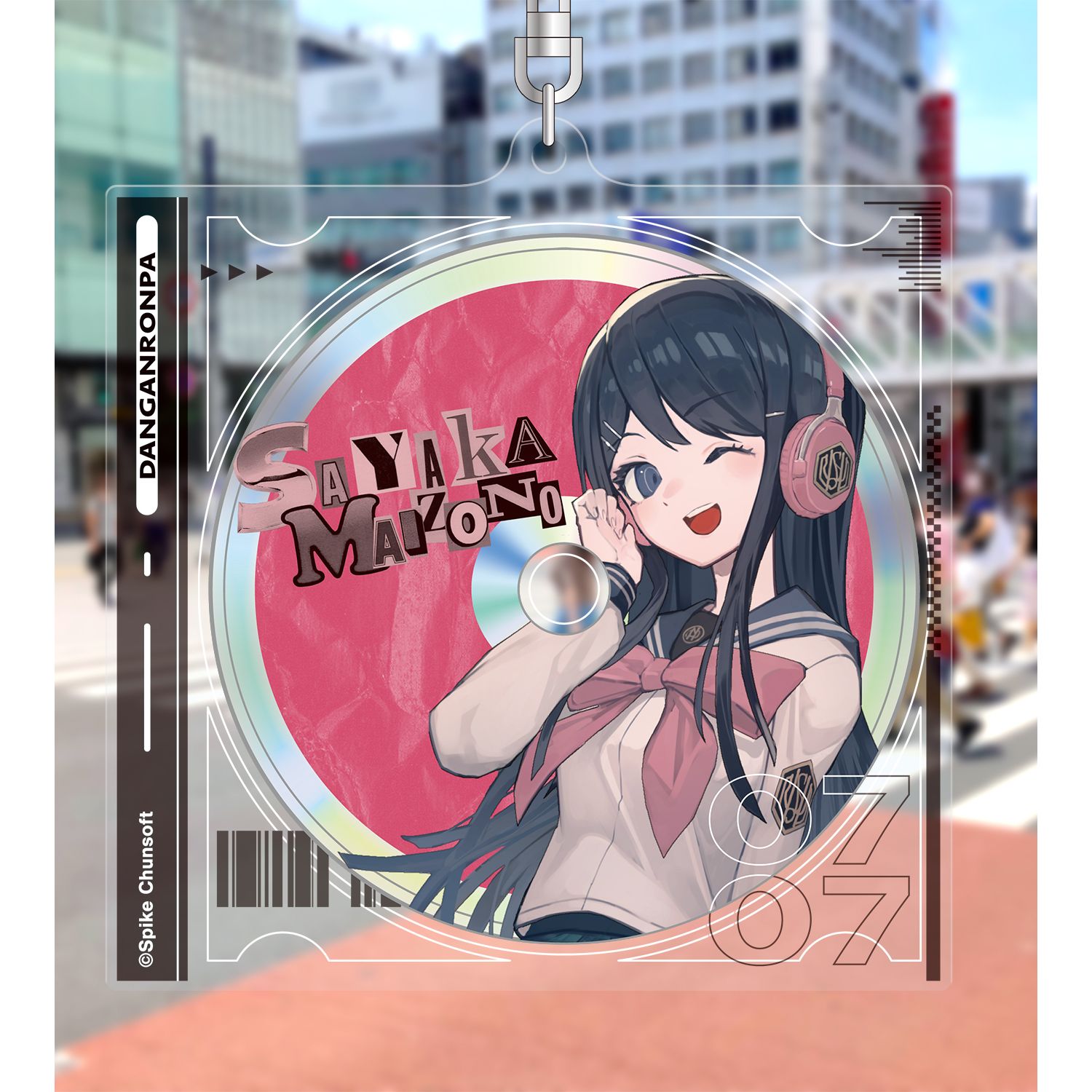 ダンガンロンパシリーズ lackさんイラスト 舞園 さやか ヘッドフォンver. BIGアクリルキーホルダー 图片 6 | AniSmile