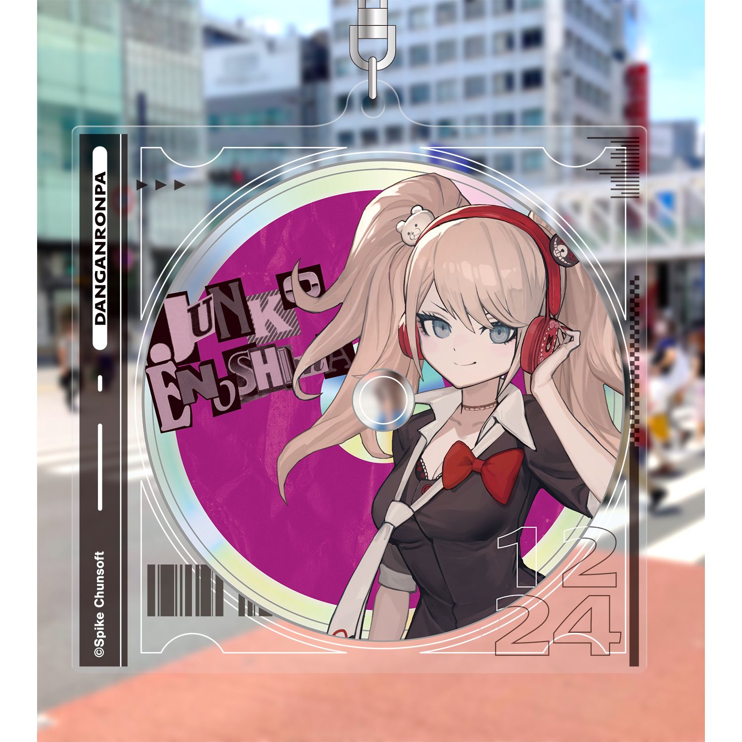 ダンガンロンパシリーズ lackさんイラスト 江ノ島 盾子 ヘッドフォンver. BIGアクリルキーホルダー 图片 6 | AniSmile