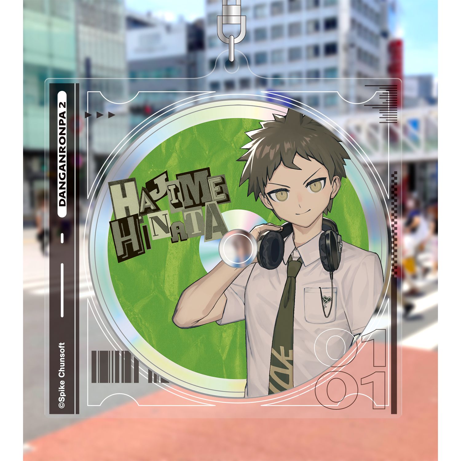 ダンガンロンパシリーズ lackさんイラスト 日向 創 ヘッドフォンver. BIGアクリルキーホルダー 图片 6 | AniSmile