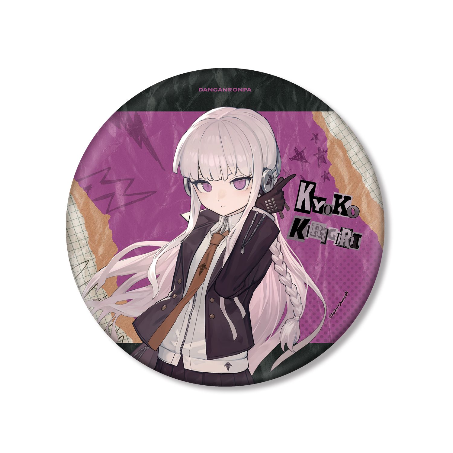 ダンガンロンパシリーズ lackさんイラスト 霧切 響子 ヘッドフォンver. BIG缶バッジ 图片 5 | AniSmile