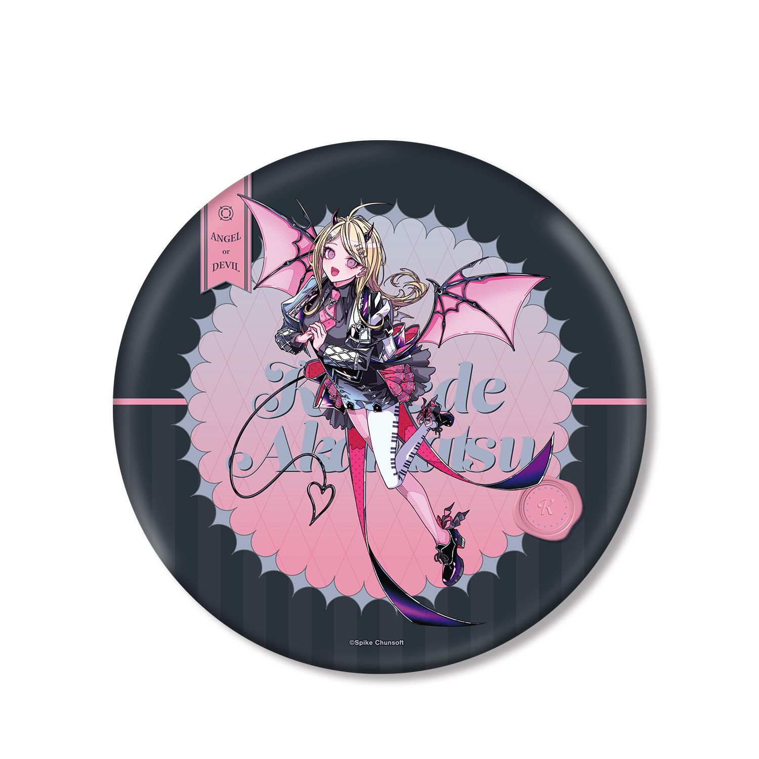ダンガンロンパシリーズ めつぶしあんこさんイラスト 赤松 楓 天使と悪魔ver. BIG缶バッジ 画像 5 | AniSmile