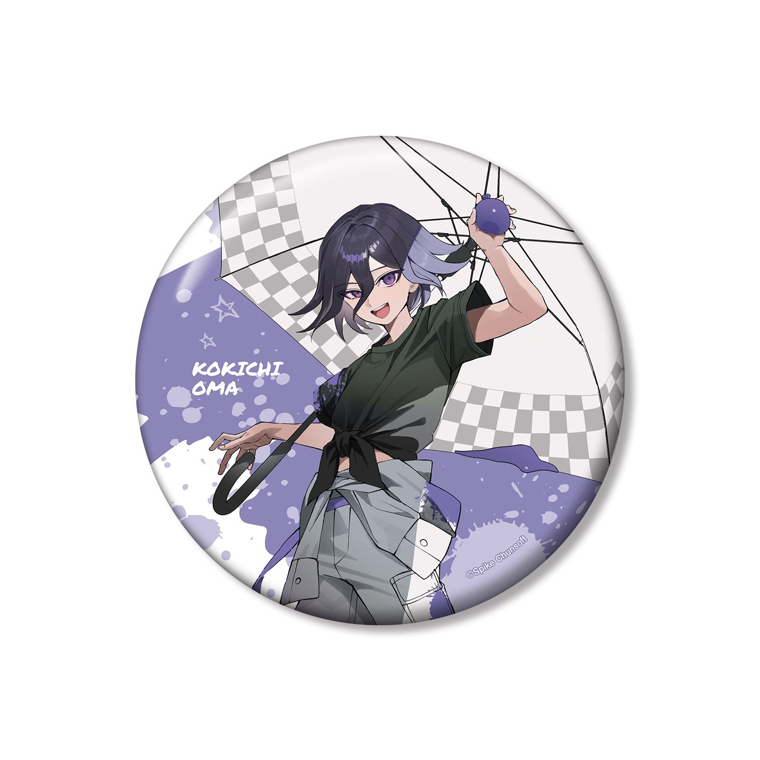 ダンガンロンパシリーズ さくしゃ2さんイラスト 王馬小吉 ペイントスタイルver. 100mm缶バッジ 图片 3 | AniSmile