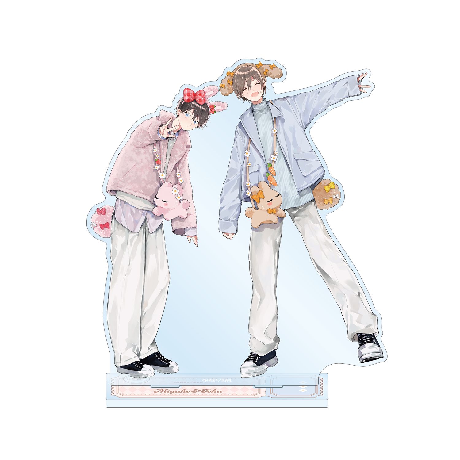 ハレルヤベイビー 仔縞楽々先生 描き下ろし 桜咲 冬夏&呉 都 遊園地デートver. ペアBIGアクリルスタンド Image 5 | AniSmile