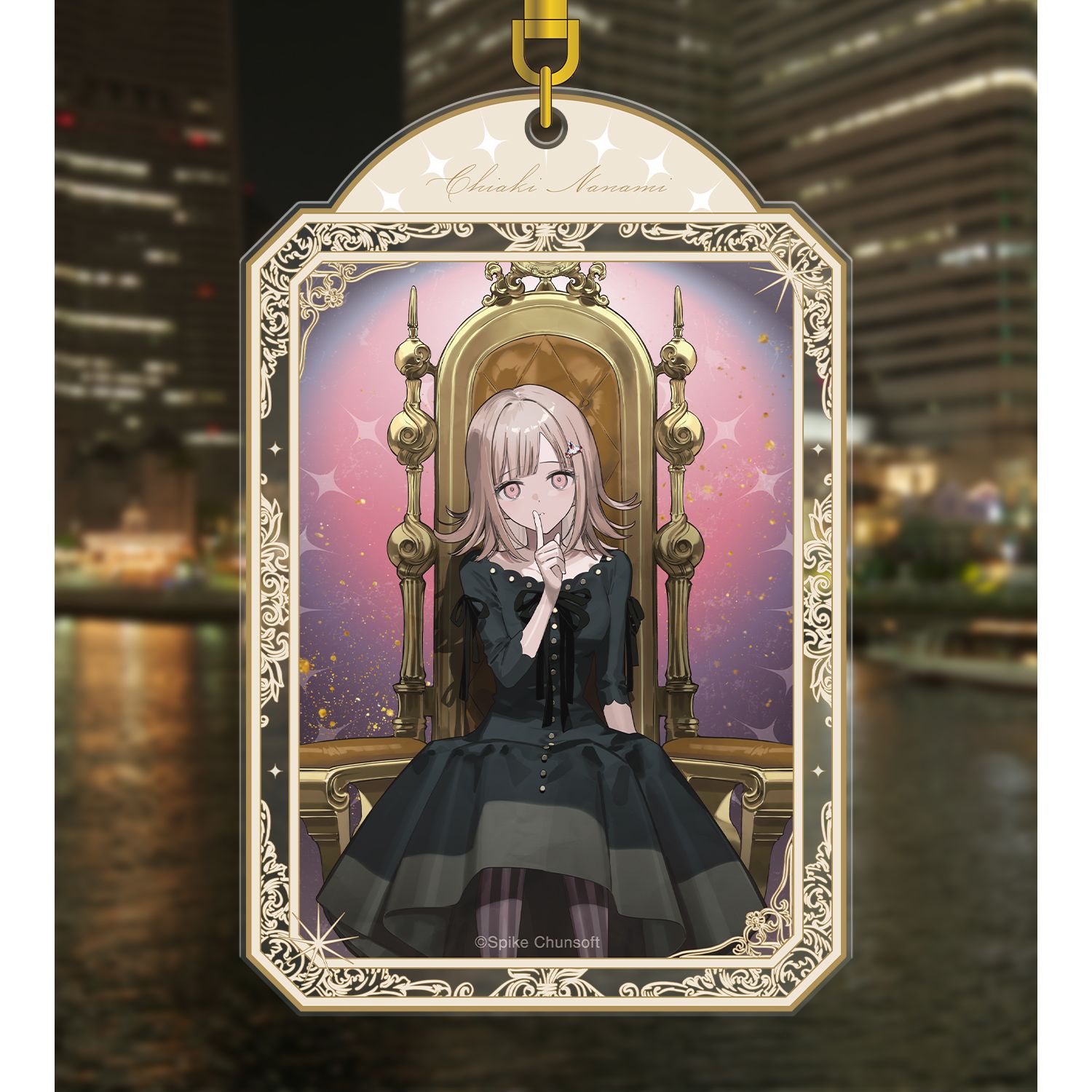 ダンガンロンパシリーズ およさんイラスト 七海千秋 玉座ver. BIGアクリルキーホルダー Image 3 | AniSmile