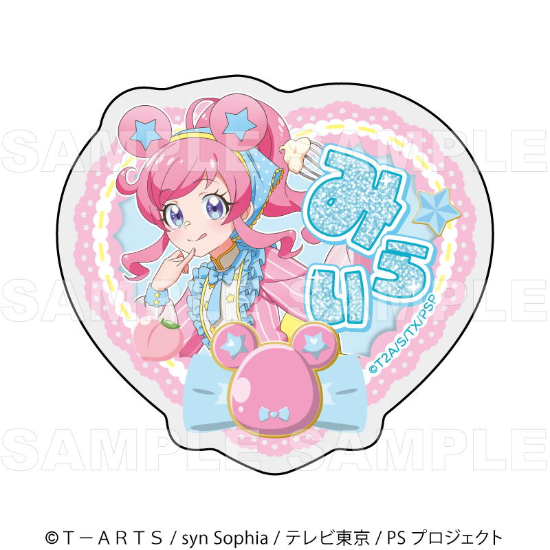 『プリティーシリーズ15周年』【マスコット風コーデ】 アクリルバッジ【桃山 みらい】 - AniSmile