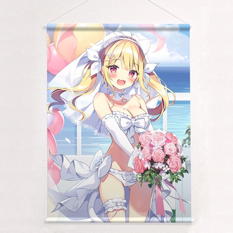 [ぱん先生]描き下ろしB2タペストリー(有栖川瑠々/ウエディング)Wスエード Image 2 | AniSmile