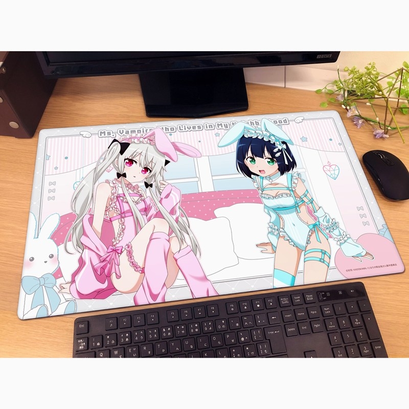 [となりの吸血鬼さん]描き下ろしラバーマット(ソフィー&灯/ゆめいろバニー) Image 2 | AniSmile