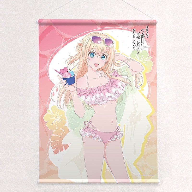 [クラスで2番目に可愛い女の子と友だちになった]描き下ろしB2タペストリー(天海 夕/水着)Wスエード Image 2 | AniSmile