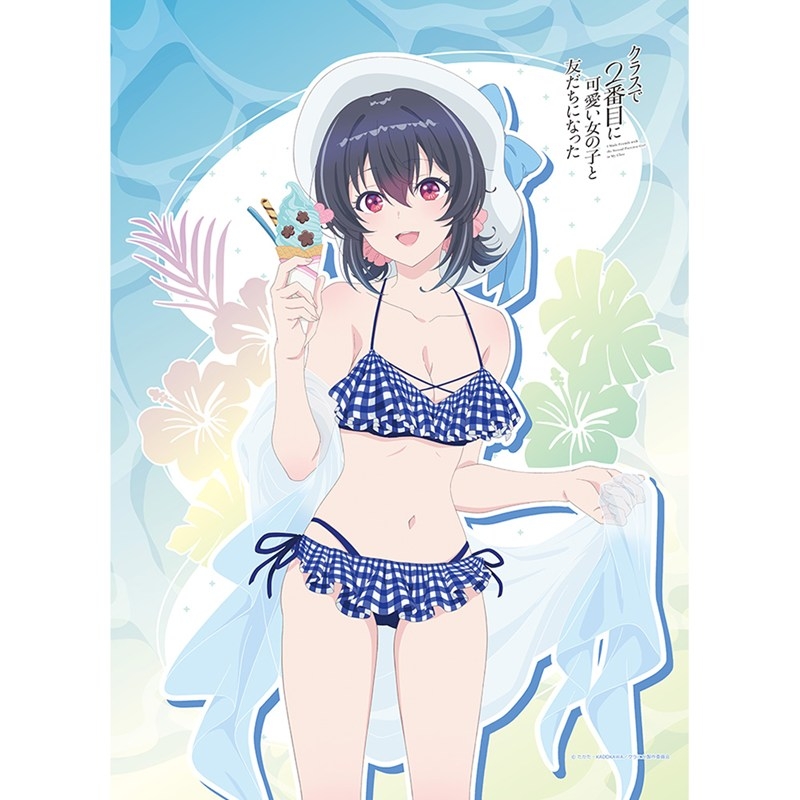 [クラスで2番目に可愛い女の子と友だちになった]描き下ろしB2タペストリー(朝凪 海/水着)Wスエード - AniSmile