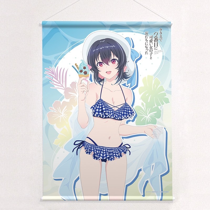 [クラスで2番目に可愛い女の子と友だちになった]描き下ろしB2タペストリー(朝凪 海/水着)Wスエード Image 2 | AniSmile