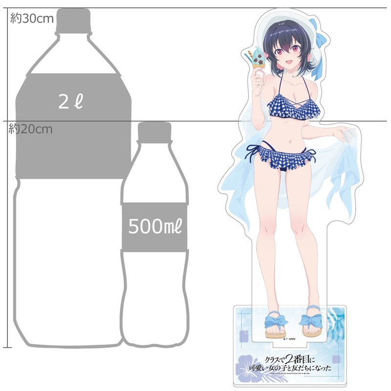 [クラスで2番目に可愛い女の子と友だちになった]描き下ろし特大アクリルスタンド(朝凪 海/水着) Image 2 | AniSmile