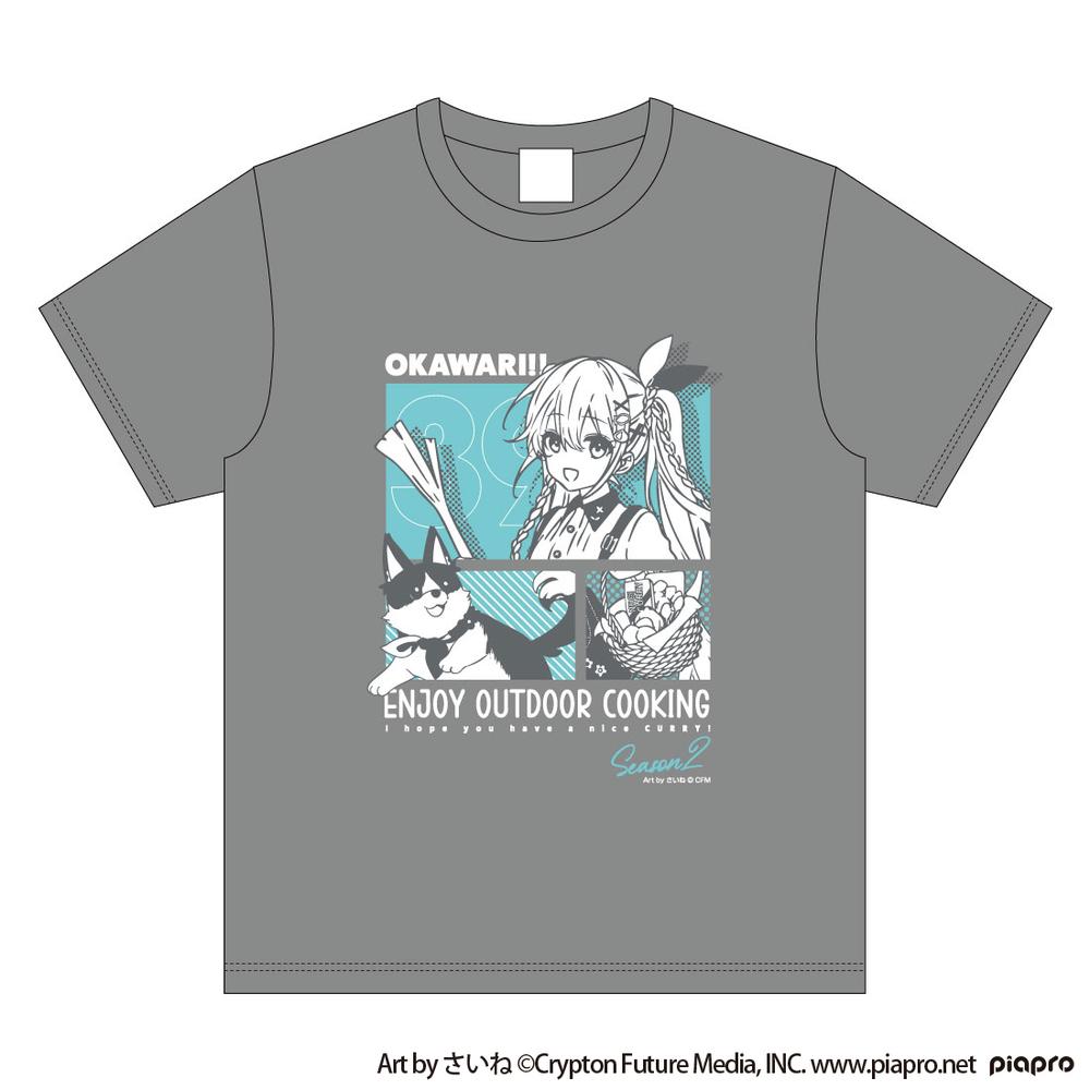 初音ミク OUTDOOR COOKING OKAWARI!! Tシャツ - AniSmile