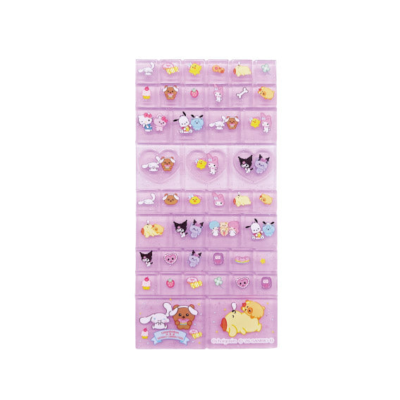 チェゴシム×サンリオキャラクターズ2 タイルシール パープル - official product image | AniSmile