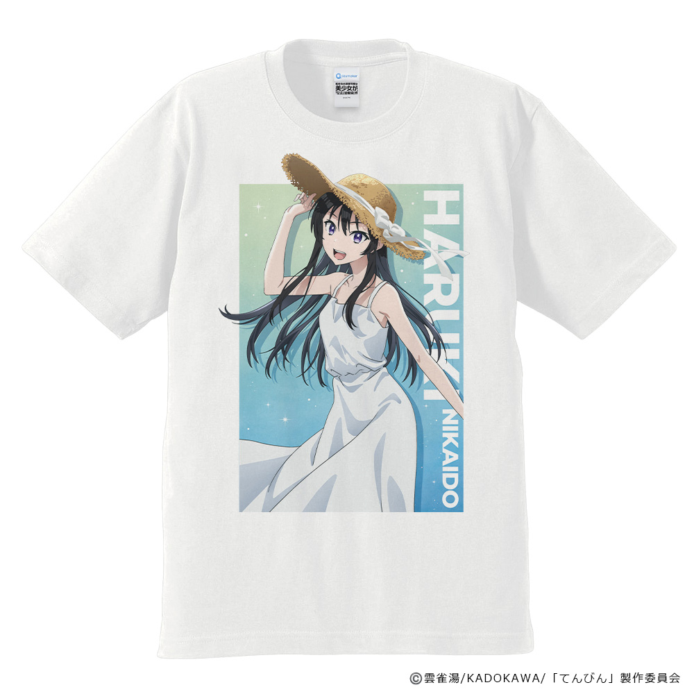転校先の清楚可憐な美少女が、昔男子と思って一緒に遊んだ幼馴染だった件 Tシャツ 二階堂春希 ティザービジュアル夏ver. Lサイズ - official product image | AniSmile
