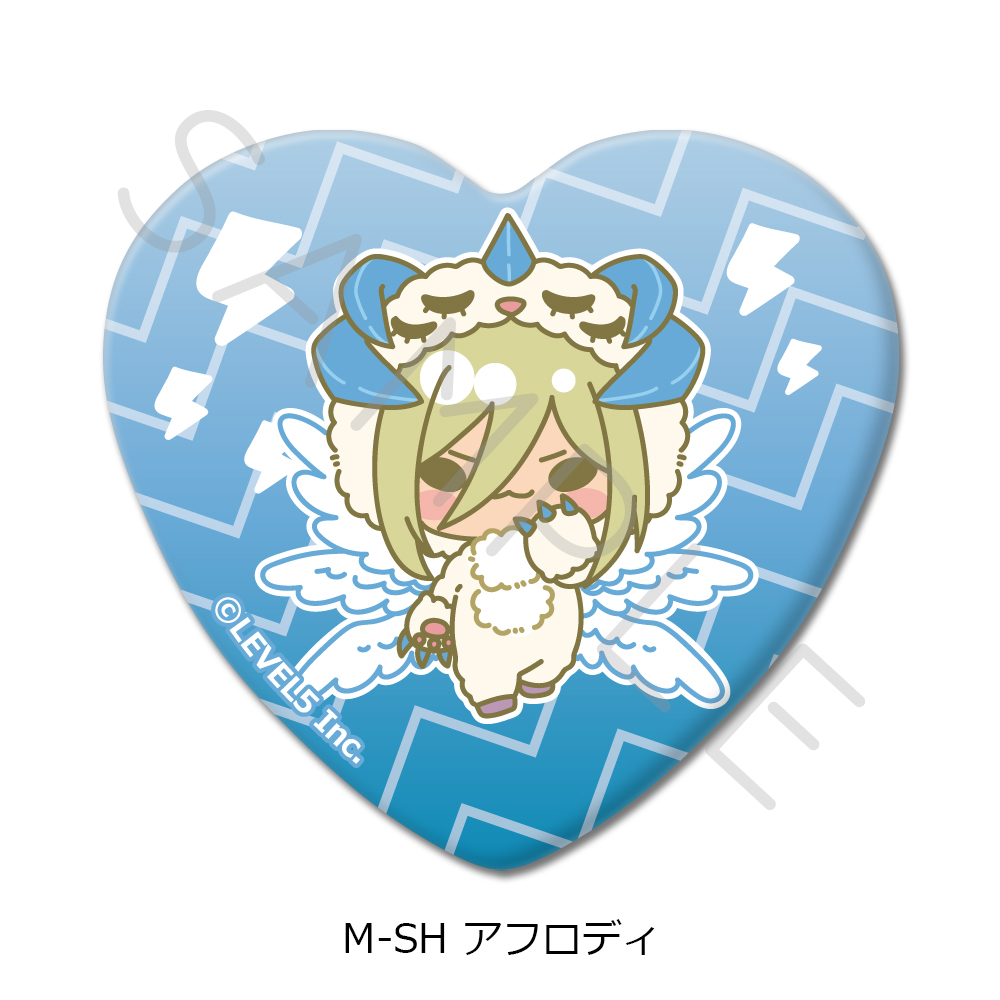 『イナズマイレブン 英雄たちのヴィクトリーロード』ハート型缶バッジ M-SH(アフロディ) - AniSmile