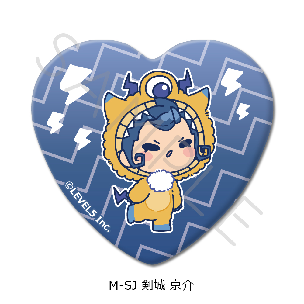『イナズマイレブン 英雄たちのヴィクトリーロード』ハート型缶バッジ M-SJ(剣城 京介) - AniSmile