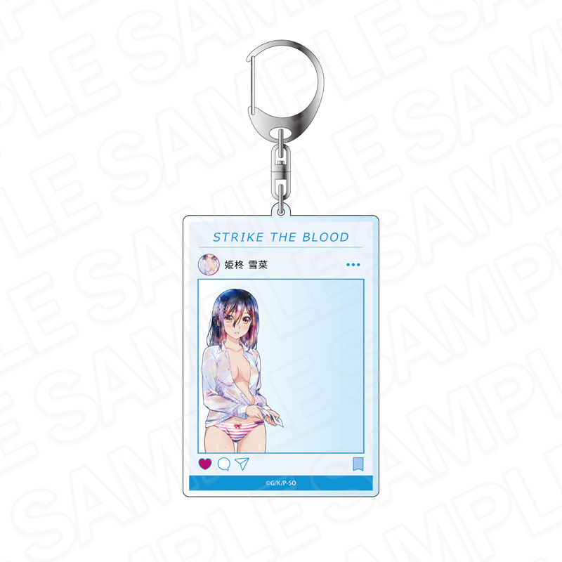 ストライク・ザ・ブラッドFINAL SNS風アクリルキーホルダー PALE TONE series 姫柊 雪菜 Yシャツ ver. - AniSmile