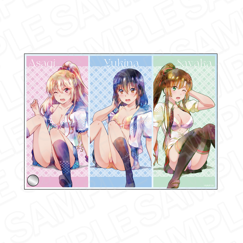 ストライク・ザ・ブラッドFINAL ミニアクリルアート PALE TONE series 雪菜&浅葱&紗矢華 尻もち ver. - AniSmile