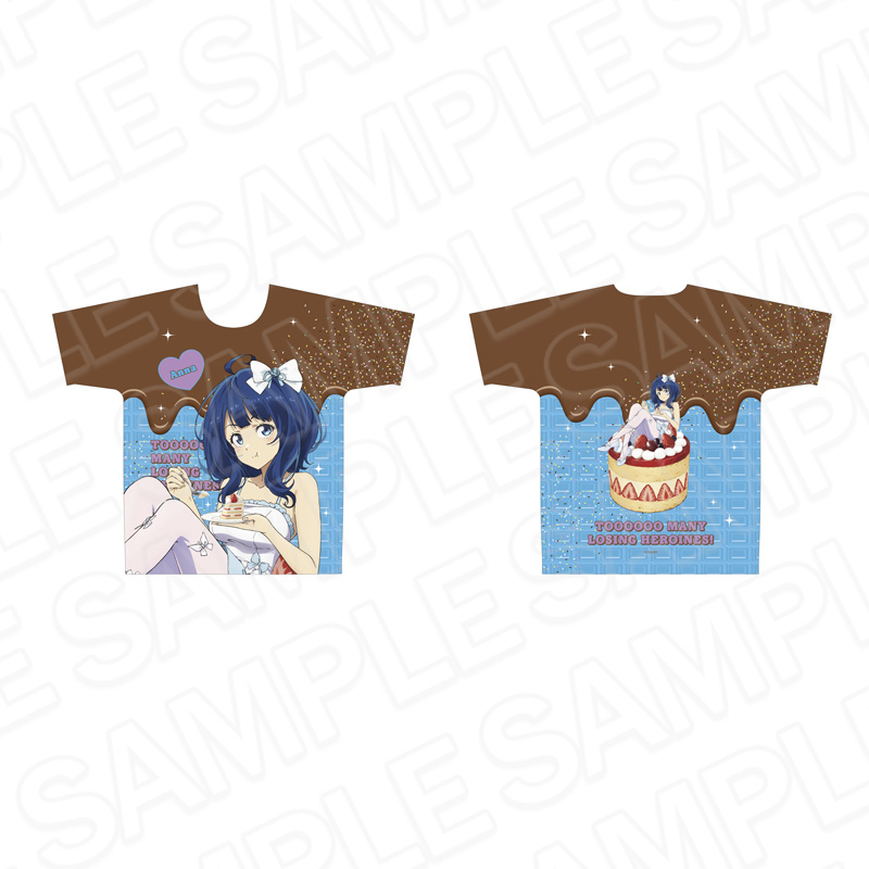 負けヒロインが多すぎる! フルグラフィックTシャツ 八奈見杏菜 2nd Anniversary スイーツ ver. - AniSmile