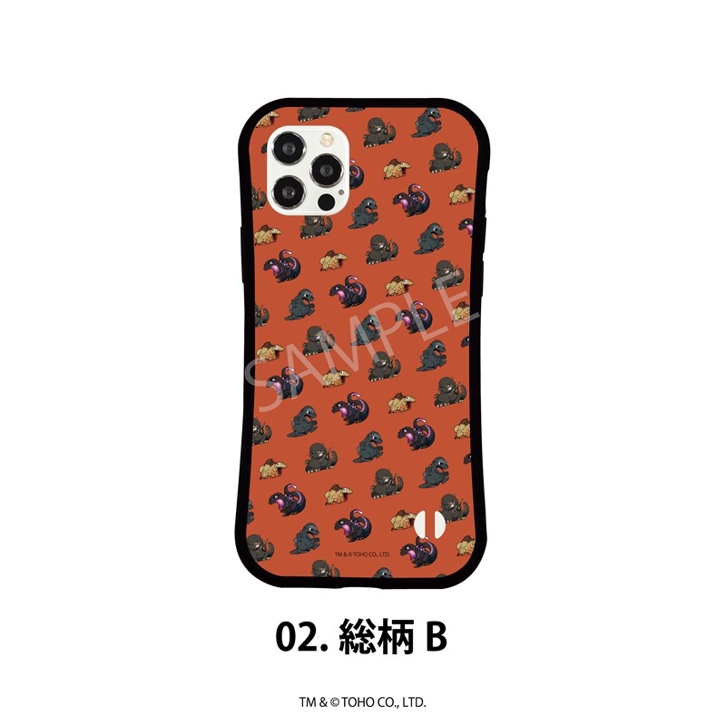 ゴジラシリーズ グリップスマホケース(iPhone17) 02.総柄B Image 2 | AniSmile