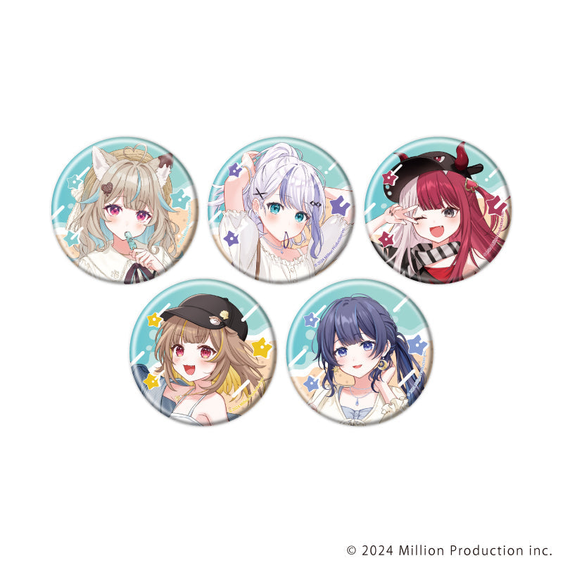 缶バッジ「Million Production」03/夏デートver. ブラインド(全5種) (描き起こしイラスト) - AniSmile