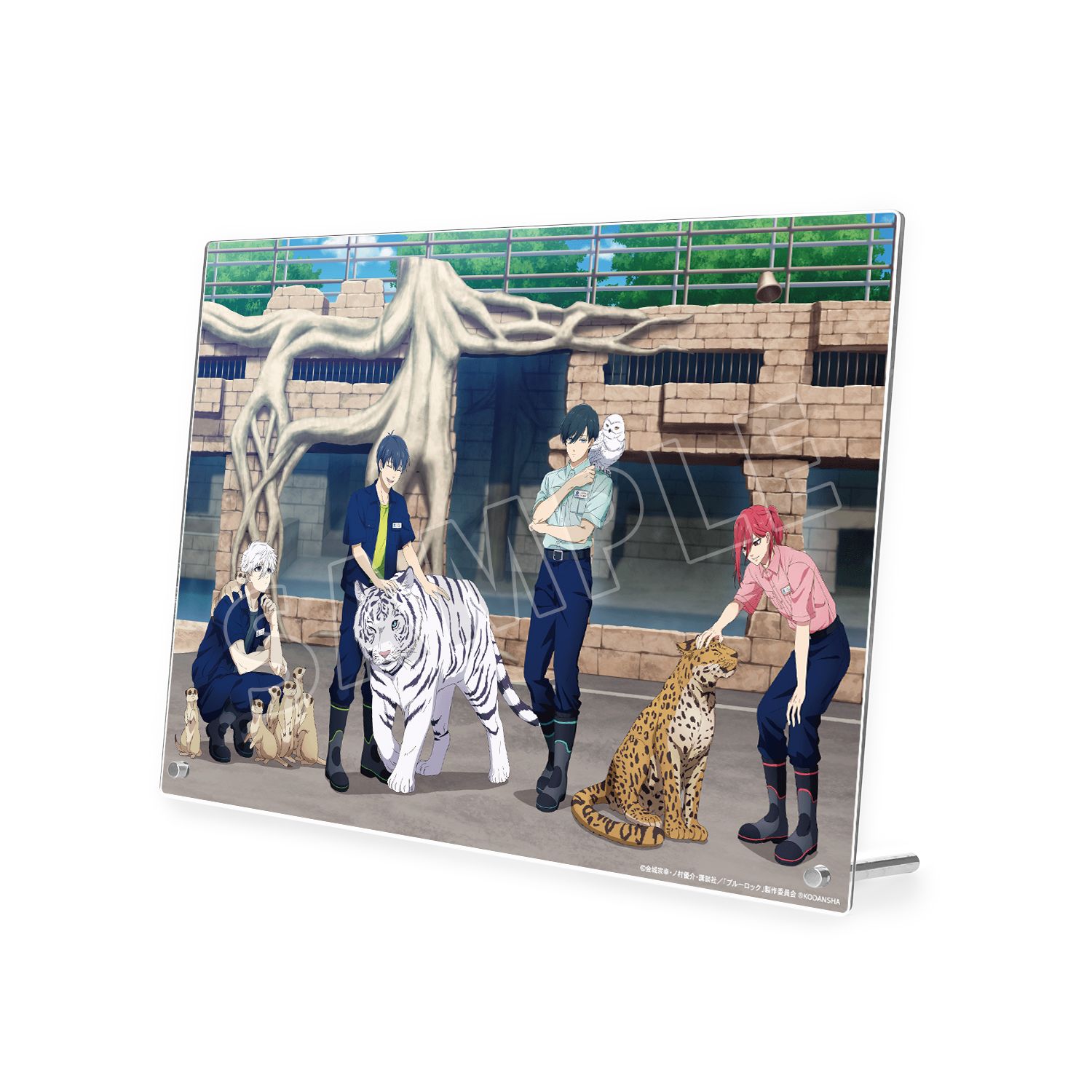 TVアニメ『ブルーロック』 東武動物公園コラボ 描き下ろしイラスト 集合 飼育係ver. A4アクリルパネル - AniSmile