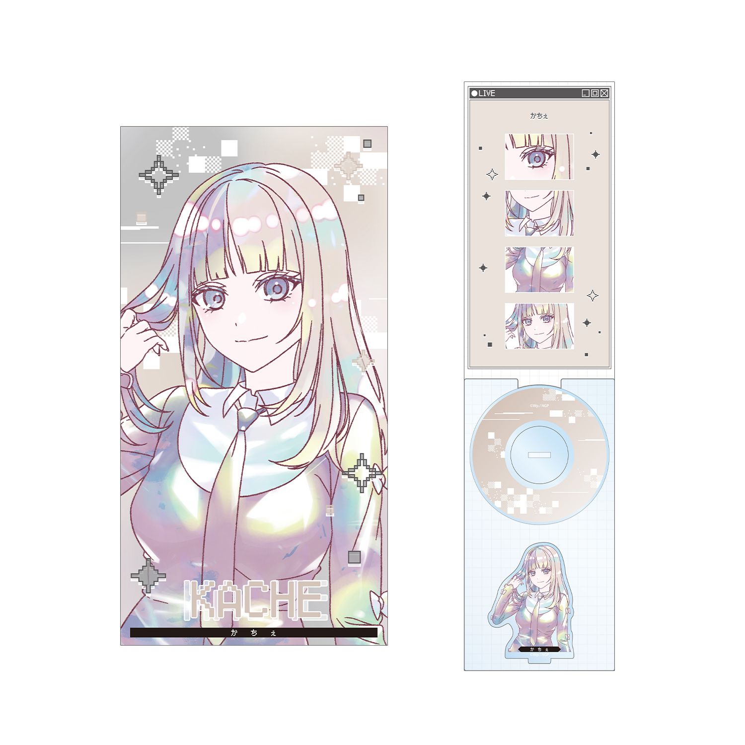 アニメ「NEEDY GIRL OVERDOSE」 かちぇ Ani-Art KAWAII label 8cmシングルCD風アクリルスタンド - AniSmile