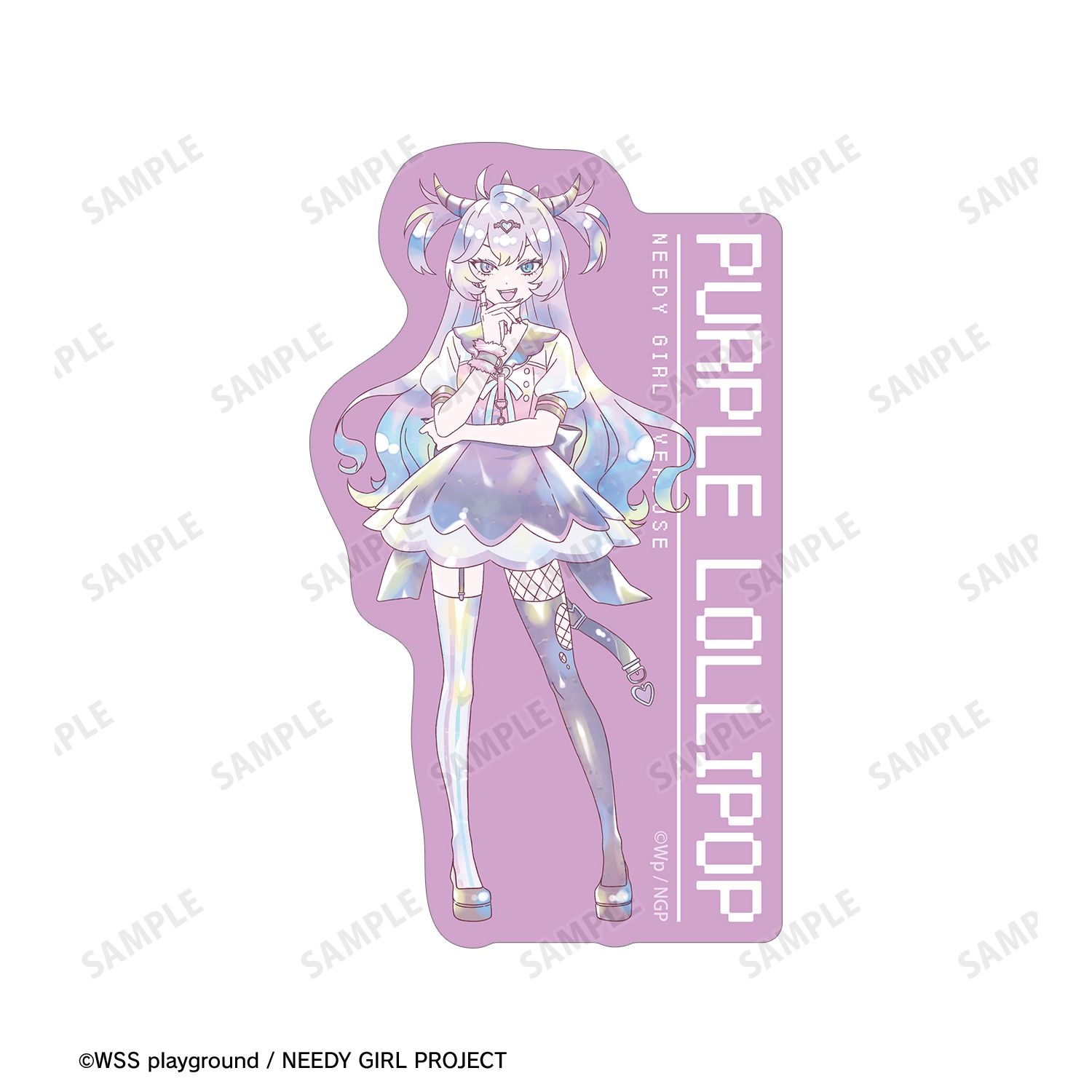 アニメ「NEEDY GIRL OVERDOSE」 パープル・ロリポップ Ani-Art KAWAII label お土産セット Image 3 | AniSmile