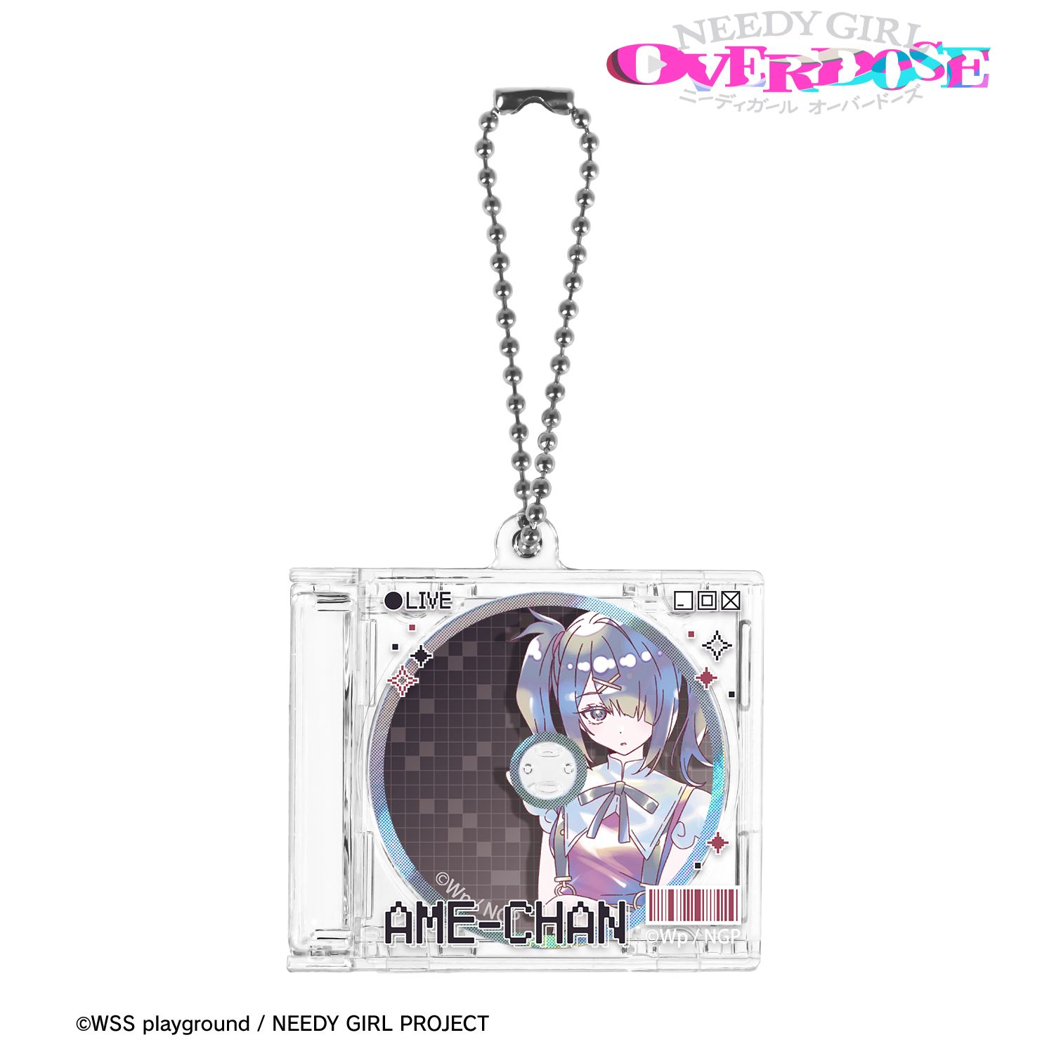 アニメ「NEEDY GIRL OVERDOSE」 あめちゃん Ani-Art KAWAII label CDジャケット型キーホルダー Image 3 | AniSmile