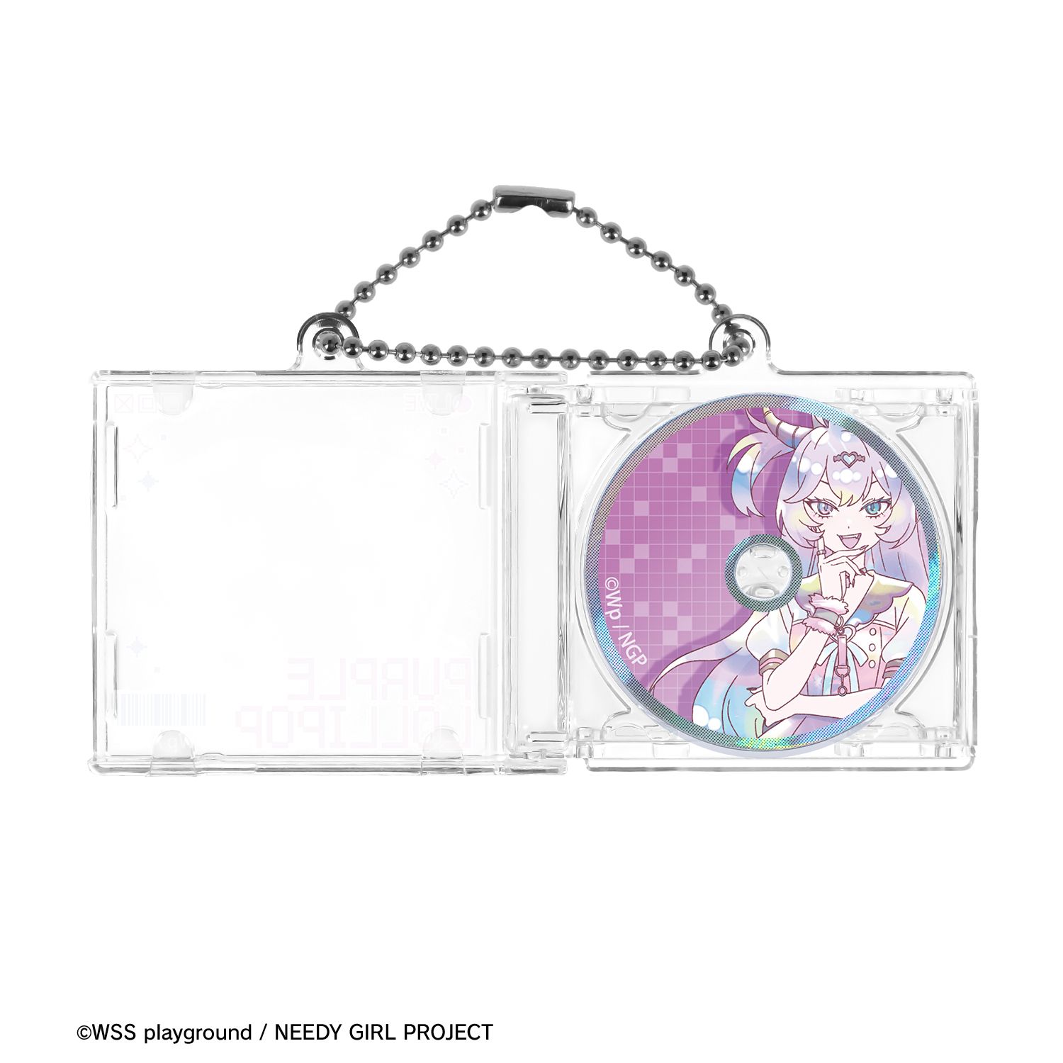 アニメ「NEEDY GIRL OVERDOSE」 パープル・ロリポップ Ani-Art KAWAII label CDジャケット型キーホルダー Image 3 | AniSmile