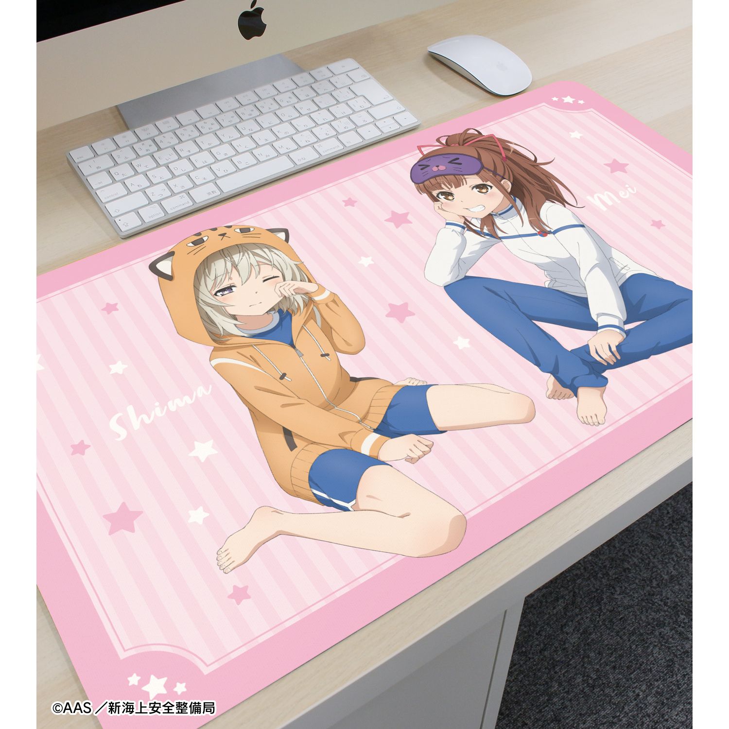 劇場版 ハイスクール・フリート 描き下ろし 立石 志摩&西崎 芽依 衣装交換(パジャマ)ver. マルチデスクマット 图片 3 | AniSmile