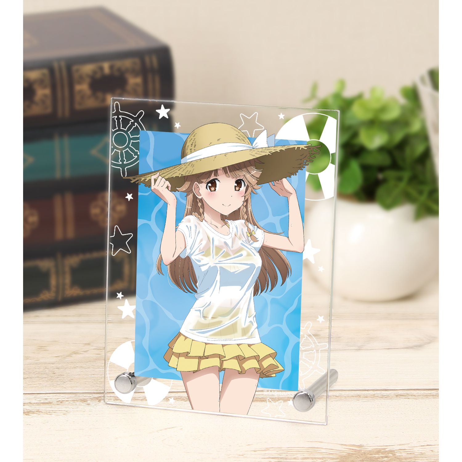 劇場版 ハイスクール・フリート 描き下ろし 納沙 幸子 海辺ver. A6アクリルパネル 图片 2 | AniSmile
